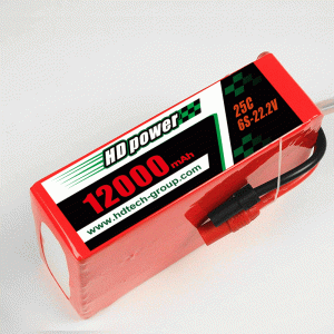 HD POWER 12000 mAh 25C 6S 22,2V bateria lipo do UAV