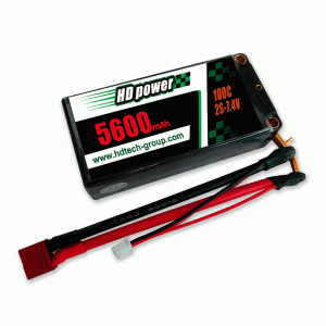 HD 5600mAh 100C 2S 7,6V Bateria Shorty HV LiPO